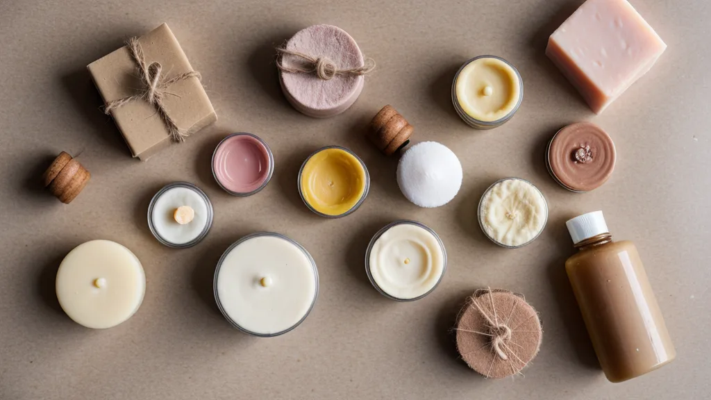 Etiqueta de papel kraft resistente sobre un envase de cosmética natural, ejemplo de packaging económico bien terminado
